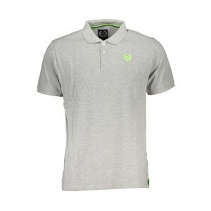 Gianmarco Venturi Cotton Polo Shirt with Classic Design Men Gray Polos